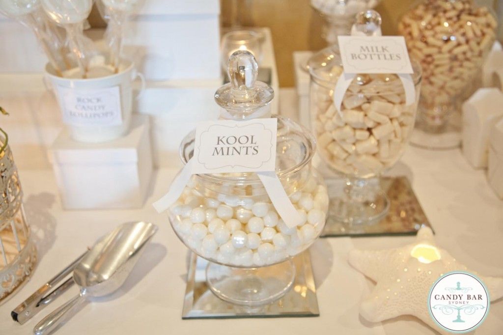 White and Ivory Candy Buffet