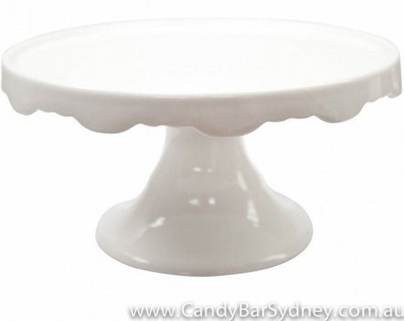 Medium White Skirted Pedestal by Rosanna