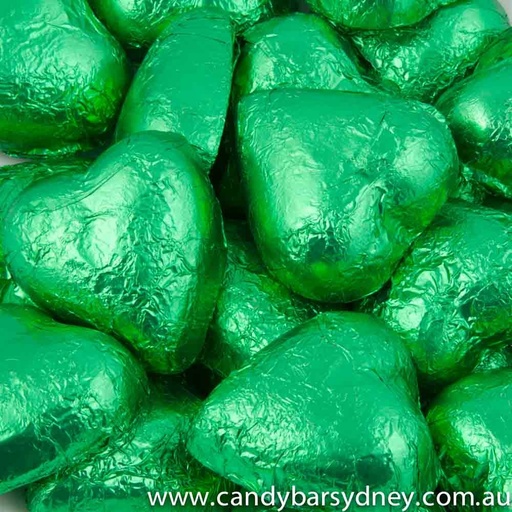 Green Belgian Chocolate Hearts 5kg