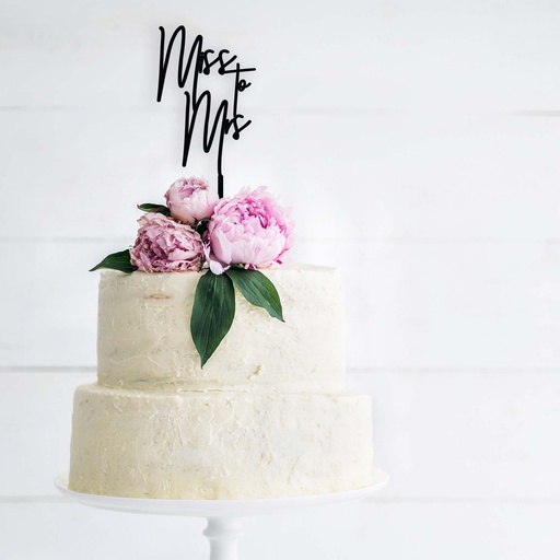 Miss to Mrs Wedding Cake Topper - Style 1