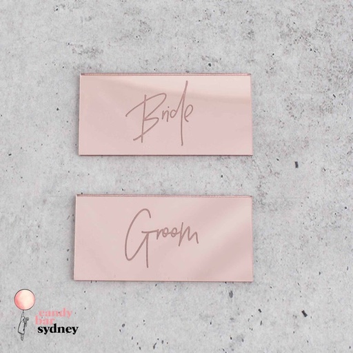 Rectangle Modern Script Personalised Wedding Place Cards