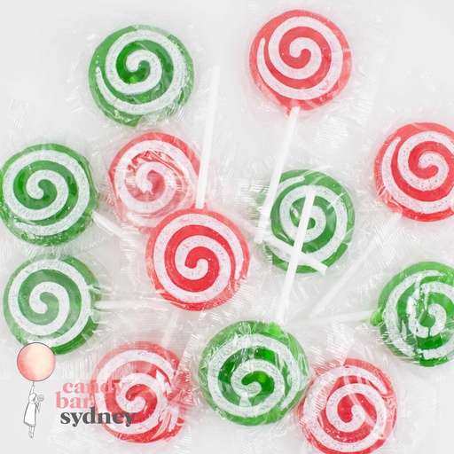 Red & Green Swirl Pops Bulk 1kg