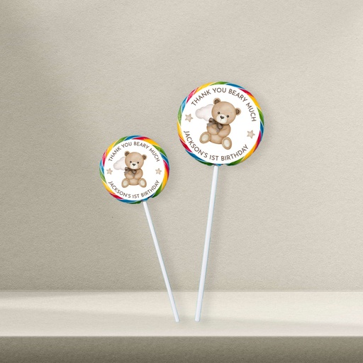 Teddy Bear Lollipop Sticker