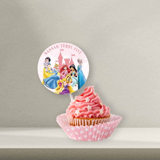 Princess Cupcake Topper - Style 2