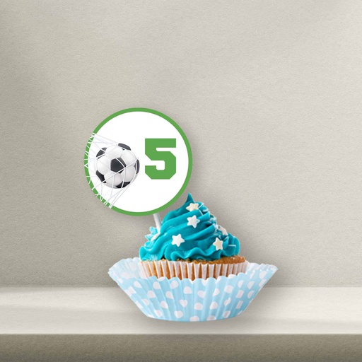 Soccer Cupcake Topper - Style 3