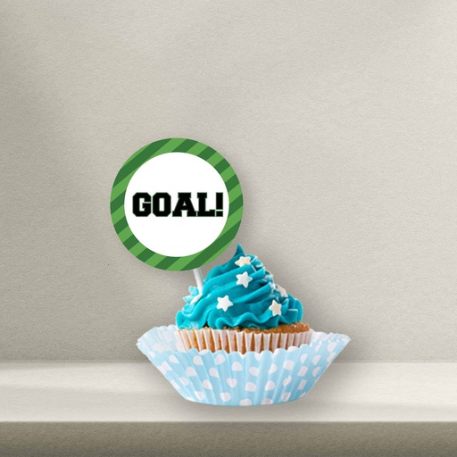 Soccer Cupcake Topper - Style 4