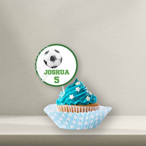 Soccer Cupcake Topper - Style 5
