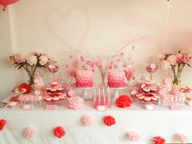 Pink Birthday Candy Buffet
