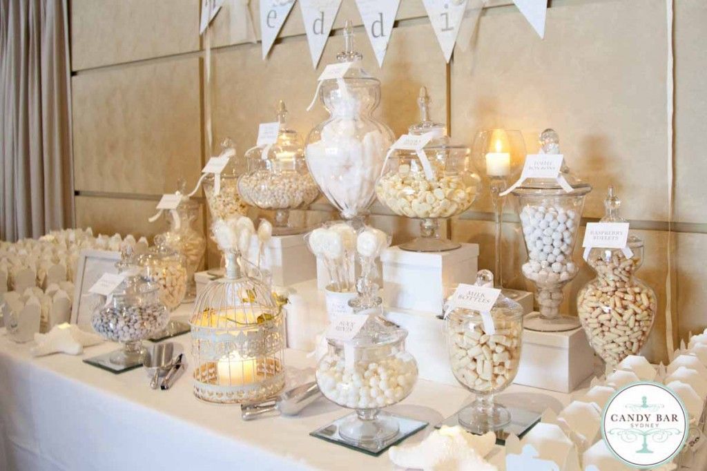 Ivory and White Wedding Candy Buffet | Candy Bar Sydney
