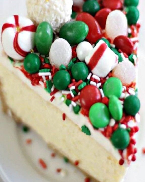 Christmas lollies cheesecake