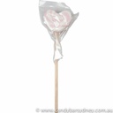Baby Pink & White Swirl Heart Lollipop