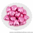 Pink Belgian Chocolate Hearts 500g - 5kg