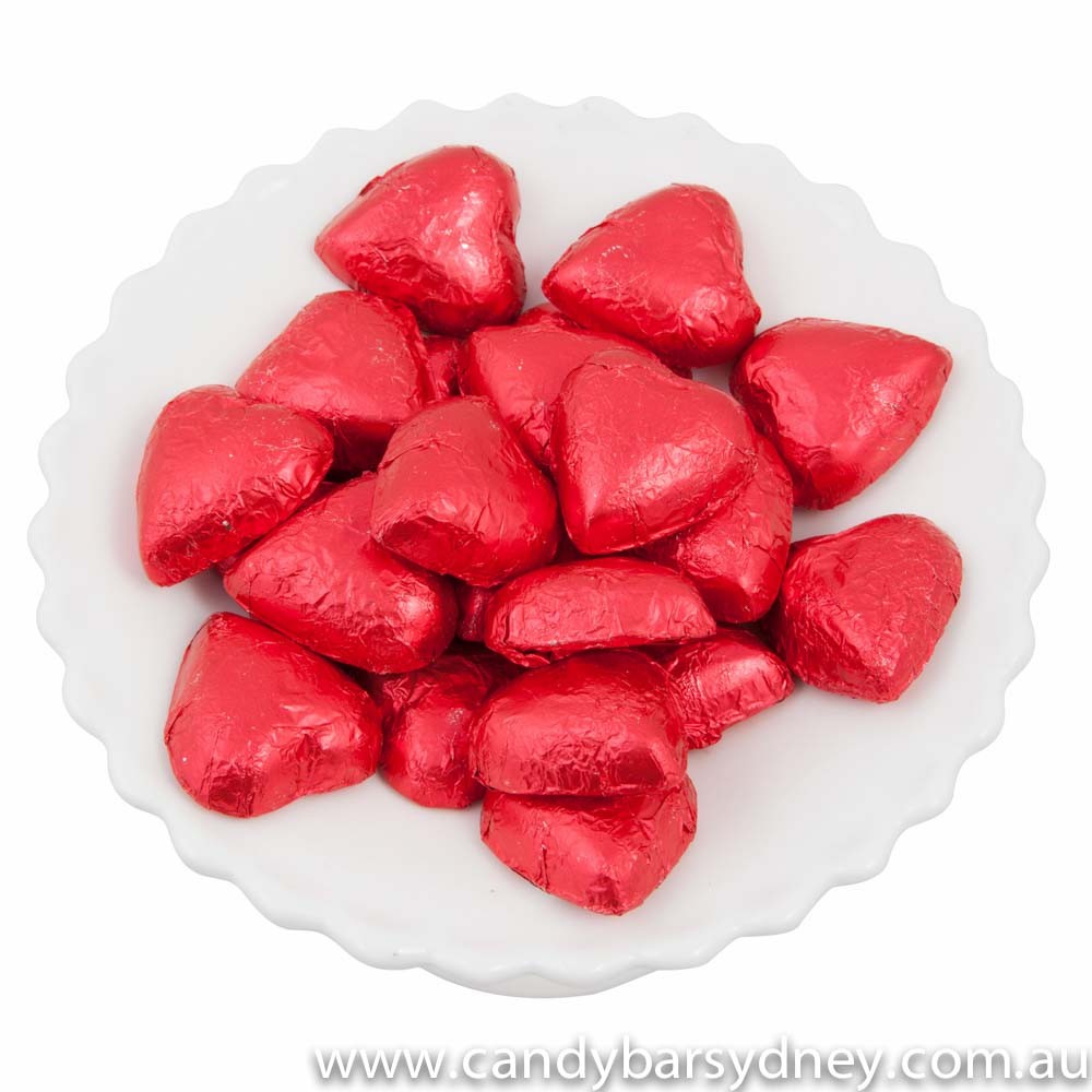 Red Belgian Chocolate Hearts 500g - 5kg