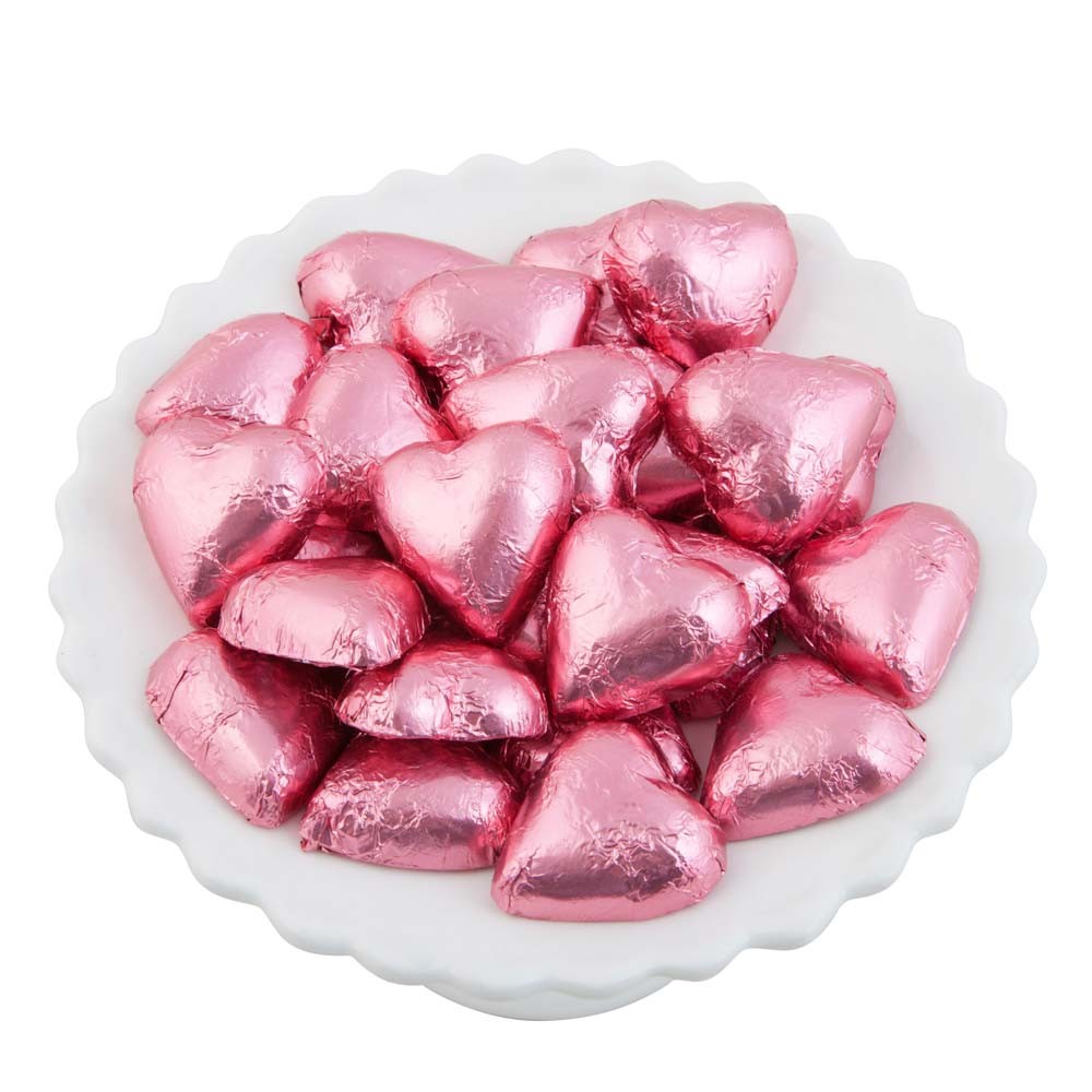 Rose Pink Belgian Chocolate Hearts 500g - 5kg