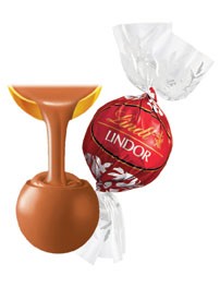 Red Lindt Milk Chocolate Lindor Balls