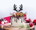 Reindeer Antlers Christmas Cake Topper