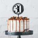Swirl 30 Thirtieth Birthday Cake Topper