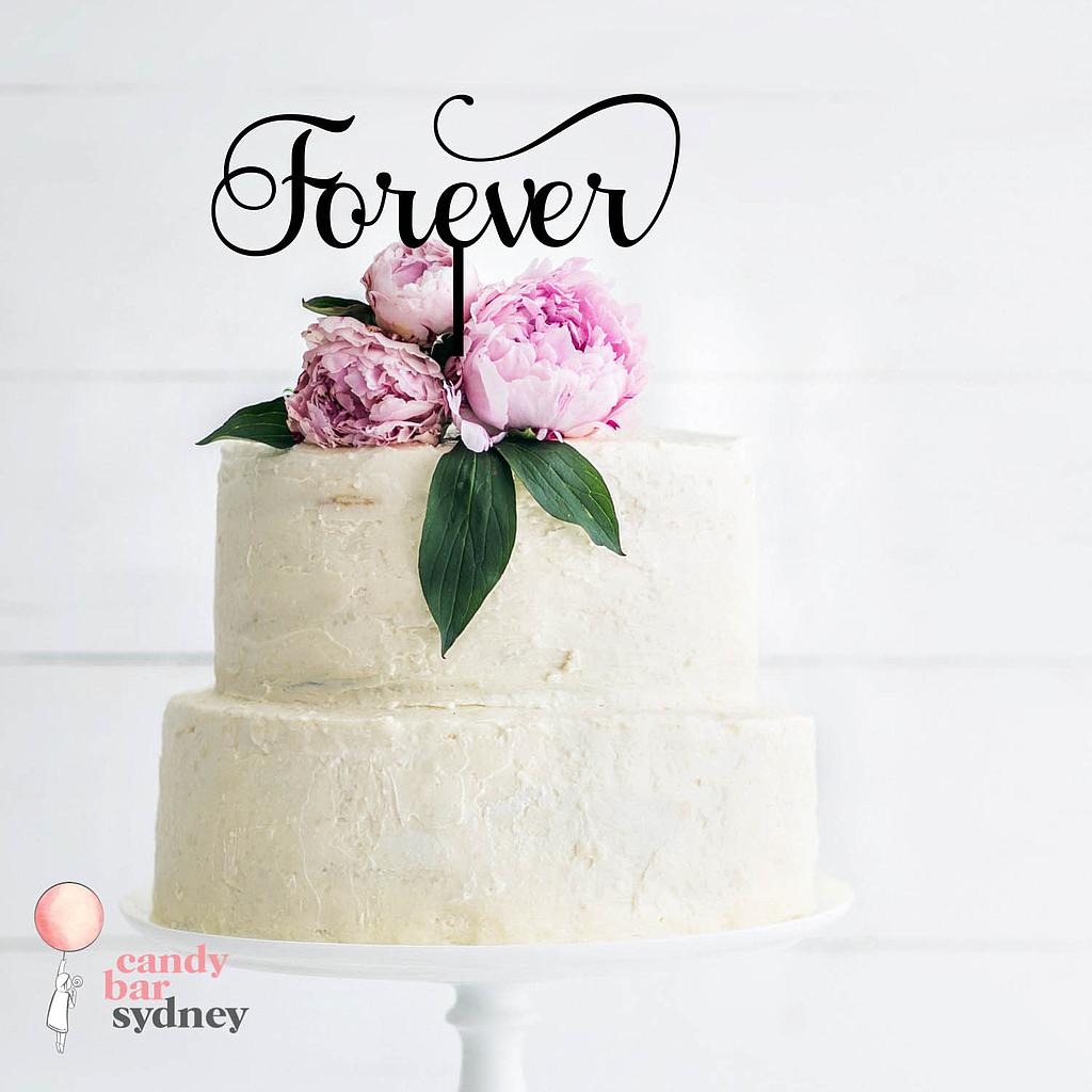 Forever Wedding Cake Topper