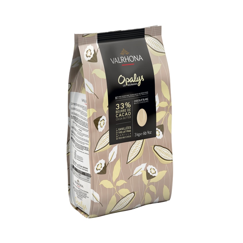Valrhona Opalys 33% White Couverture Chocolate Feves 3kg