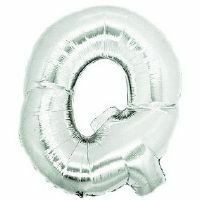 Silver Q Foil Balloon 100cm