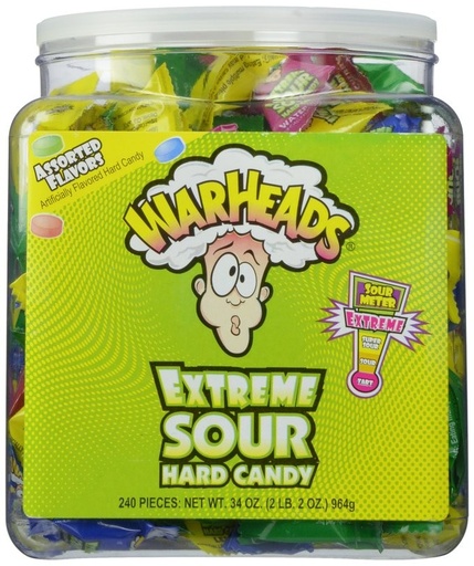 Warheads Extreme Sour Hard Candy 240 Pack