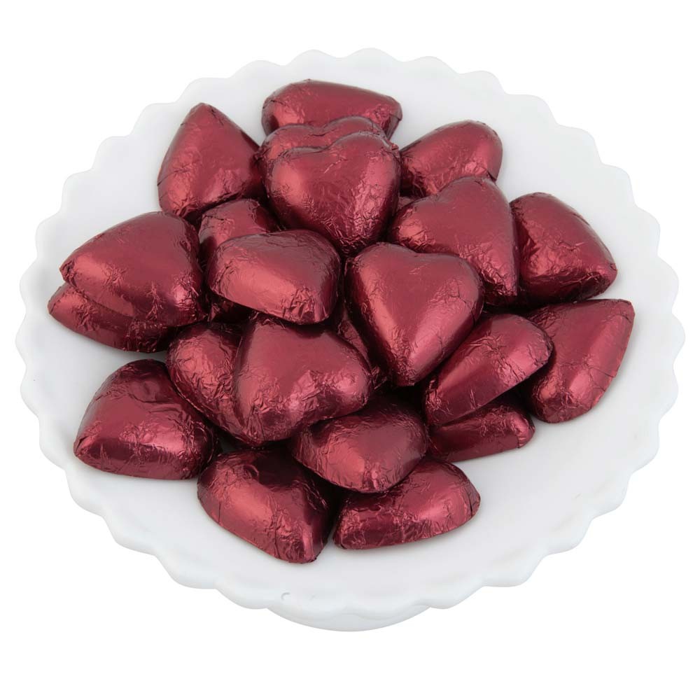 Burgundy Belgian Chocolate Hearts 500g 5kg Candy Bar Sydney