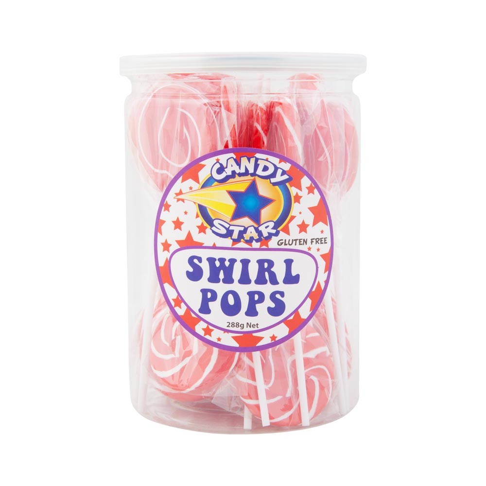 Red Mini Swirl Lollipops 24 pack (288g) Candy Bar Sydney