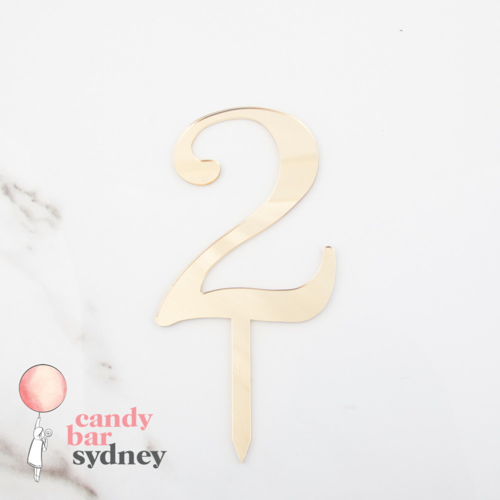 Number 2 Birthday Cake Topper | Candy Bar Sydney