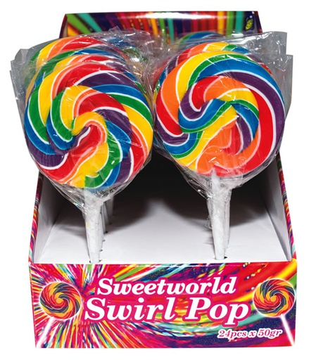 Rainbow Swirl Pop 50g - 24 Pack