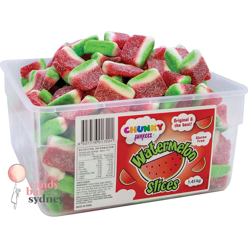 Watermelon Slices Tub 1.45kg Chunky Funkeez Candy Bar Sydney