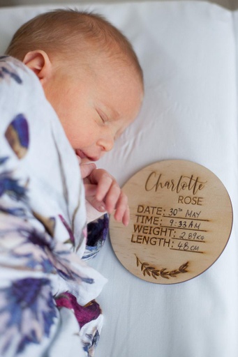 Personalised Birth Announcement Disc