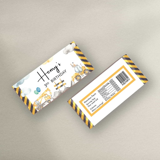 Construction Chocolate Bar Wrapper