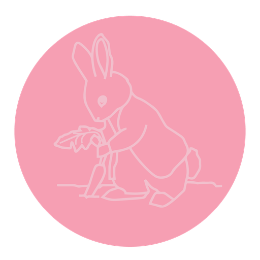 Pink Peter Rabbit Party Cookie Stamp