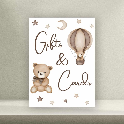 Teddy Bears Gift Table Signage