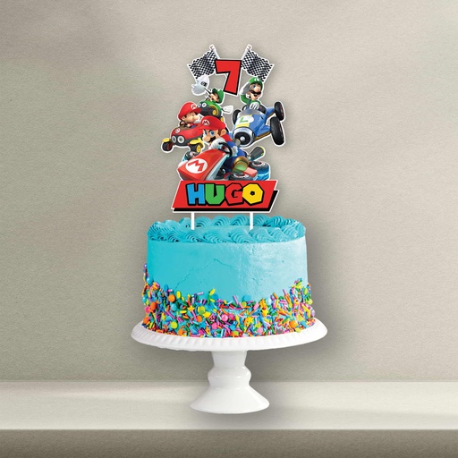 Mario Kart Birthday Cake Topper