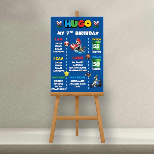 Mario Kart Birthday Milestone Board